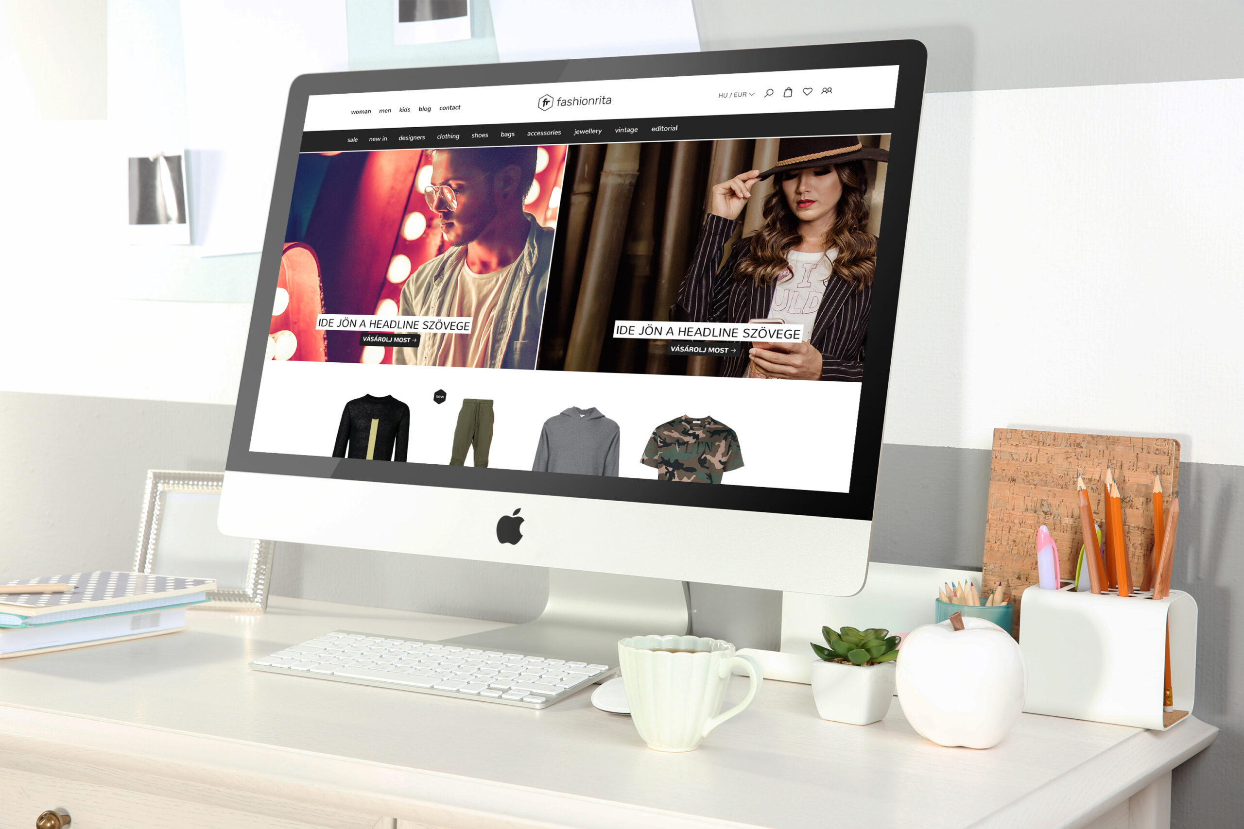 webshop tervezés - fashionrita - responsive